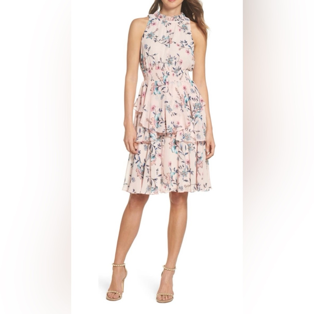 Eliza J Floral ruffle A-line Dress Size 10